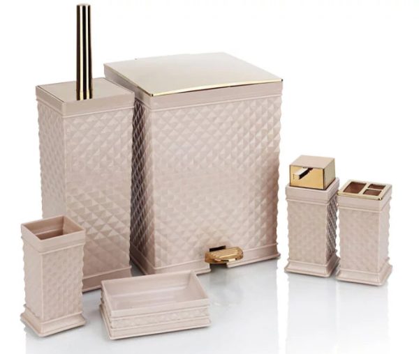 SQUARE ACRYLIC BATH ACCESSORY SET