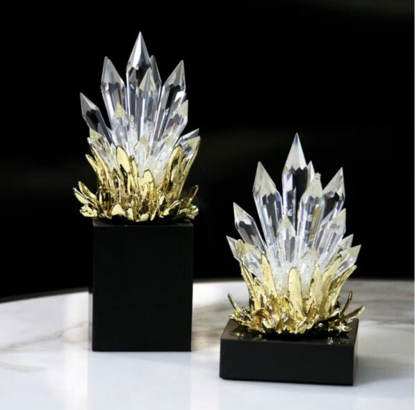 Opaluxe Crown Sculpture ( Set of 2)