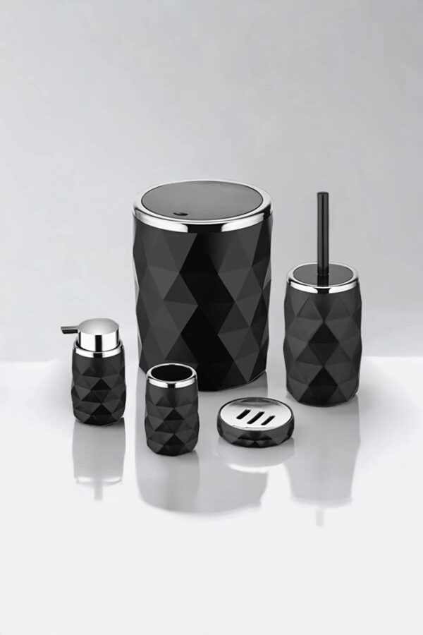 Matte Black Diamond Bath Set